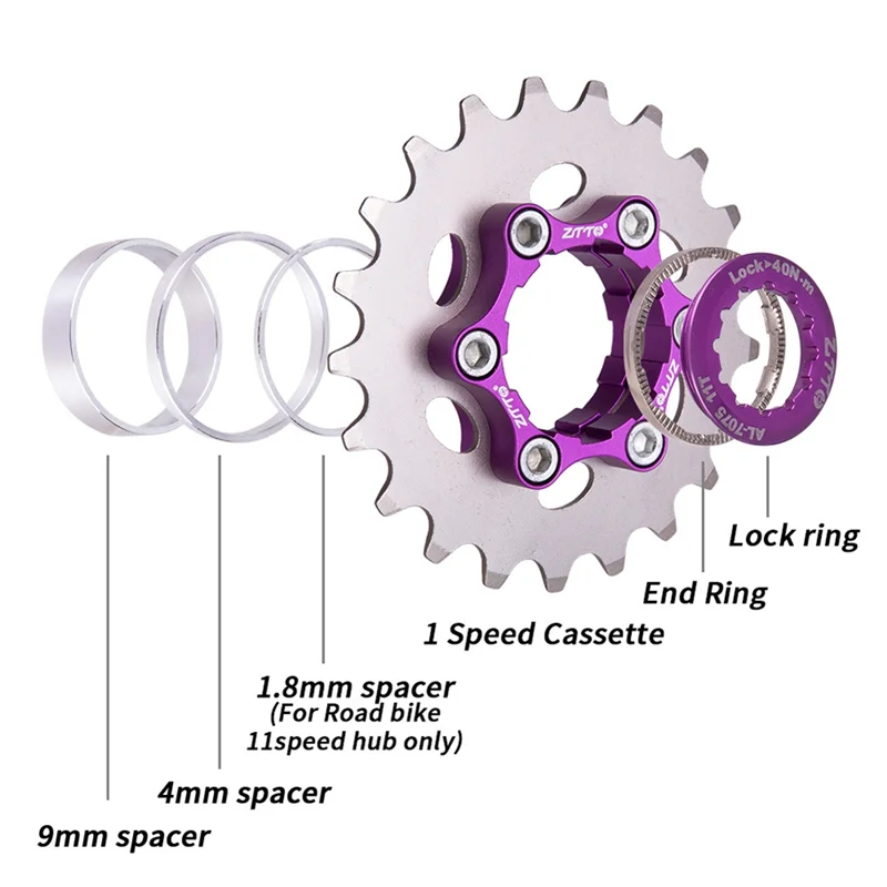 

ZTTO Bicycle Flywheel Single Speed Gear Single Gear Fixed Bicycle Sprocket