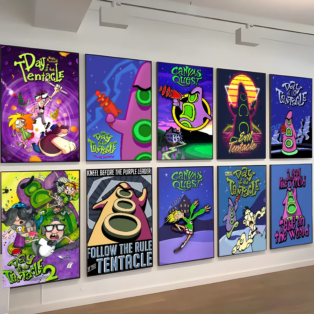 Day of the Tentacle Classic Vintage Posters Whitepaper Prints Posters Artwork Kawaii Room Decor