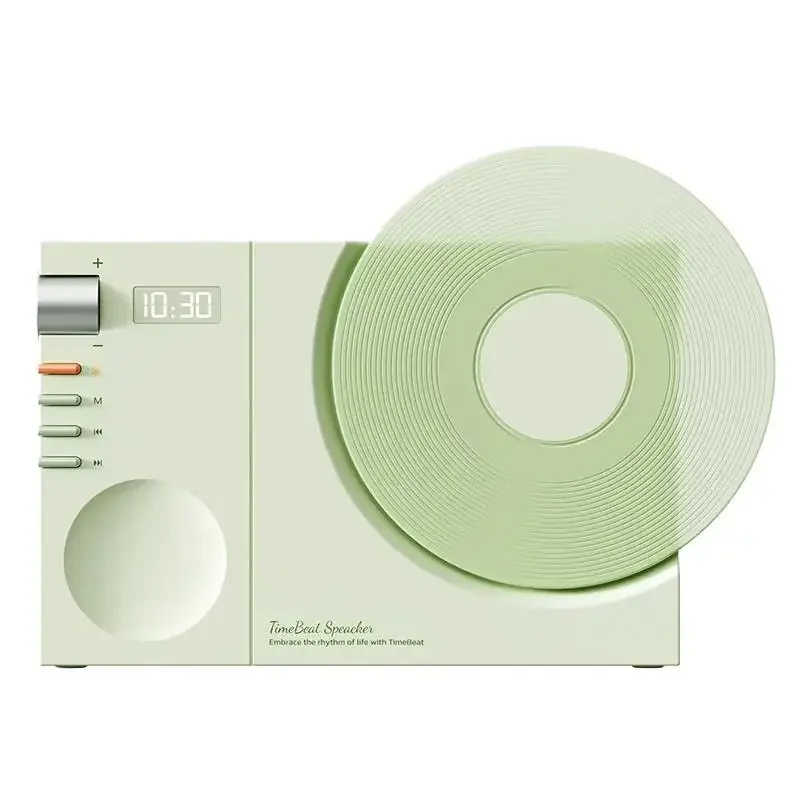 

Bluetooth Speaker Desktop Retro Clock Speaker Digital Alarm Clock Subwoofer Film Rotatable Audio Home Smart Stereo BT Speaker