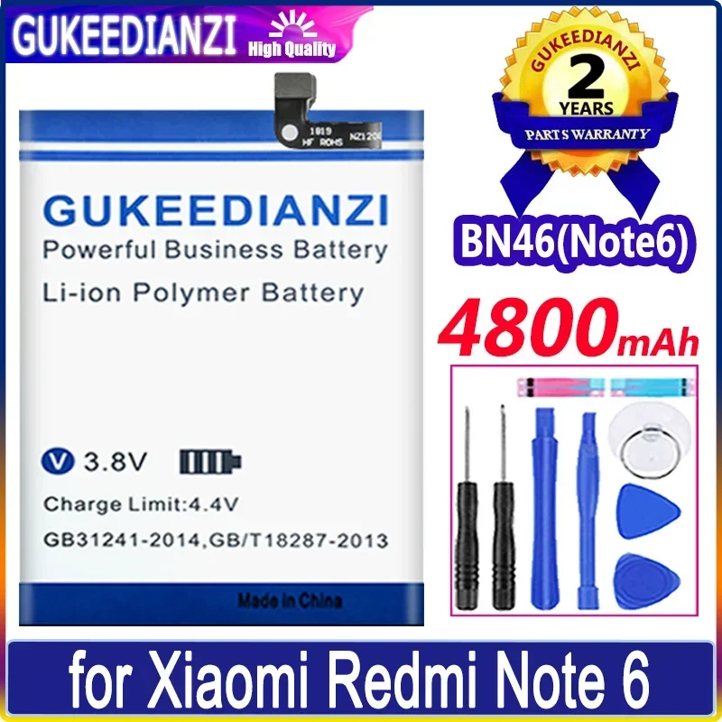 GUKEEDIANZI Battery 4800mAh BN46 BN-46 for Xiaomi Redmi 7 Note 6 8 8T Note6 Note8 Note8T Batteries