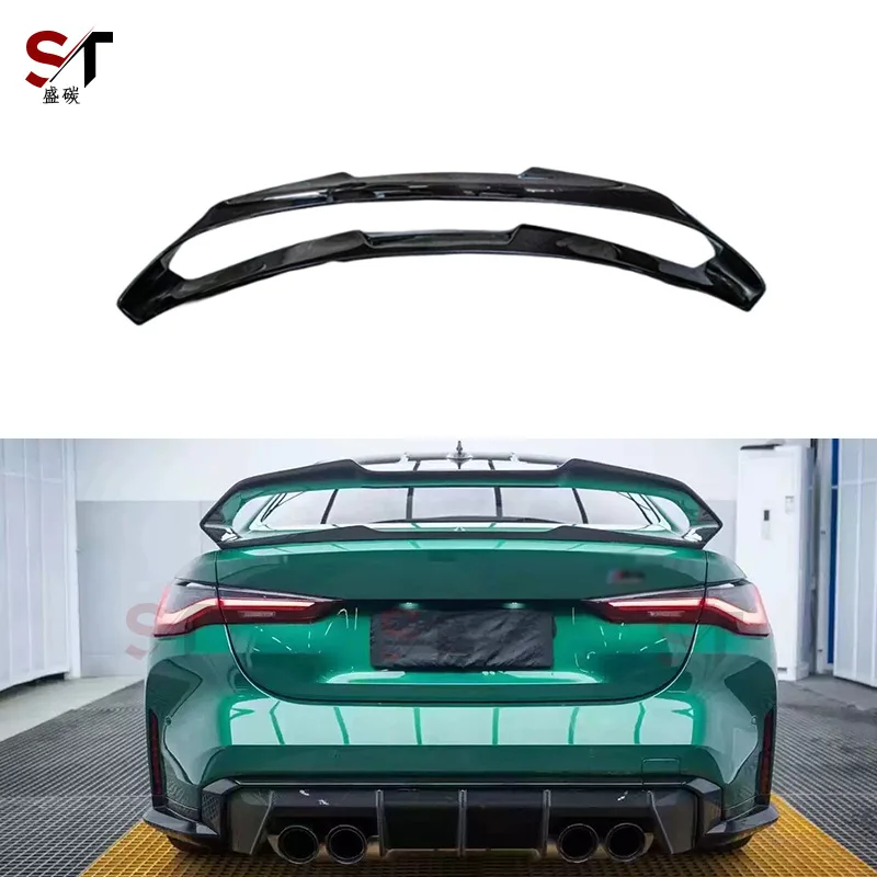 

Подходит для BM G80 G82, заднее крыло из углеродного волокна AE, двойной спойлер, фиксированное ветрокрыло, внешняя отделка