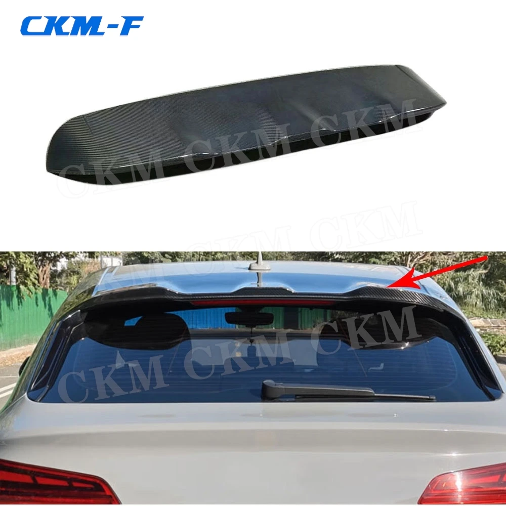 

Real Dry Carbon Fiber Rear Roof Spoiler for Audi Q5 2021 2022 2023 2024 FRP Rear Trunk Lip Spoiler Body Kits car Accessories