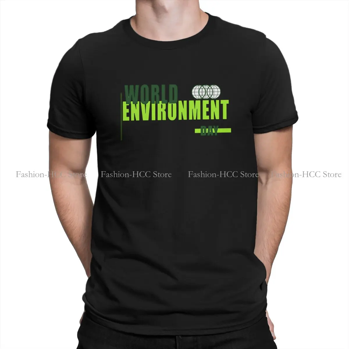 World Environment Day  Embracing A Green Future Harajuku Polyester TShirt Environmental Protection and Technology T Shirt Men