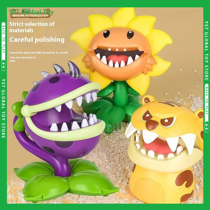 Plants Vs. Zombies Carnivorous Flower Bites Fingers Sound Light Tooth Extraction Big Mouth Carnivorous Flower Shark Kid Toy Gift