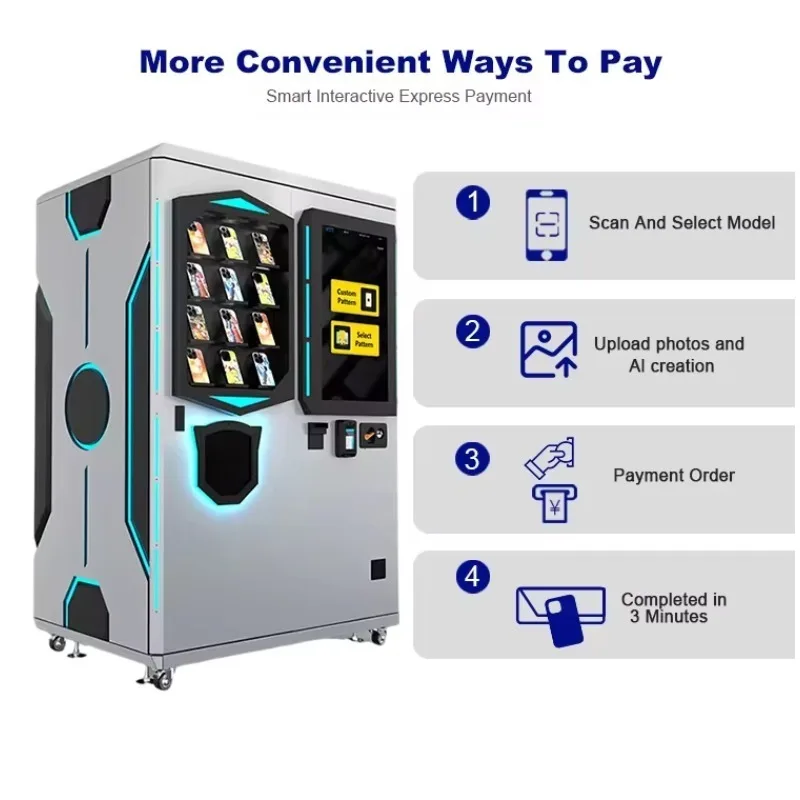 طباعة الصور آلة بيع حالة الهاتف المحمول بنقرة واحدة آلة الطباعة المخصصة لحالة الهاتف الأوتوماتيكية