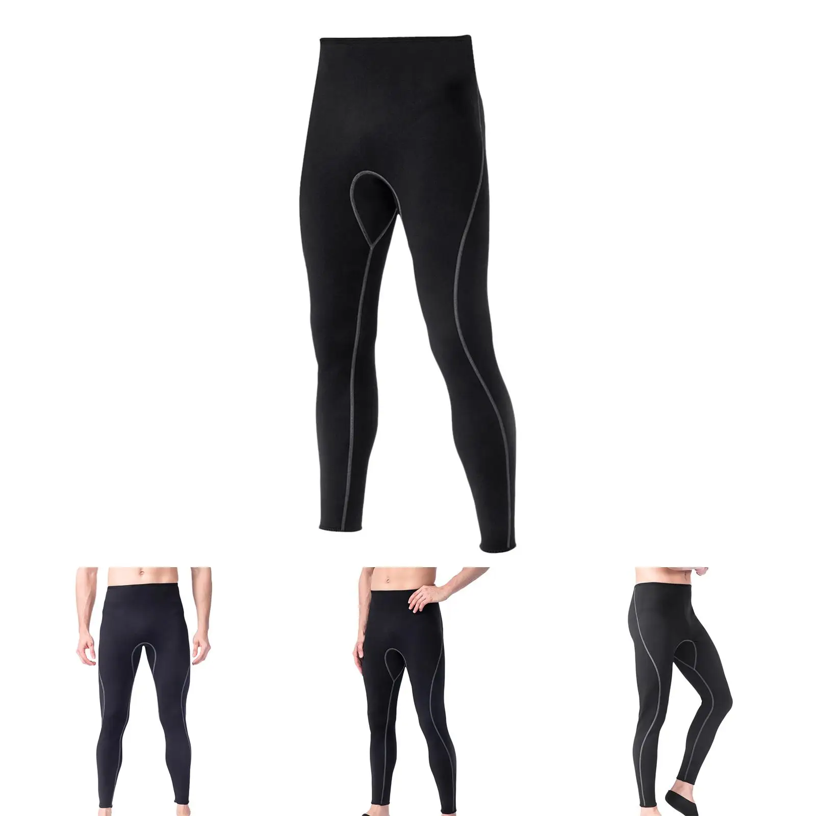 Pantaloni da muta da uomo in neoprene nero da 3 mm Scuba Diving Snorkeling Surf Nuoto Pantaloni caldi Leggings Collant FullBody