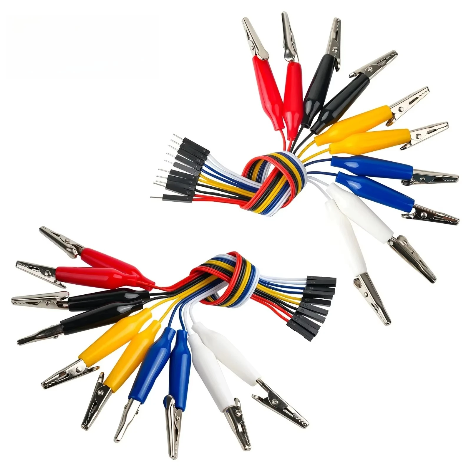 Cable Breadboard Jumper Wire 10pin 20cm Male Female to 2 in 1 Alligator Clip for Micro:bit Test Lead