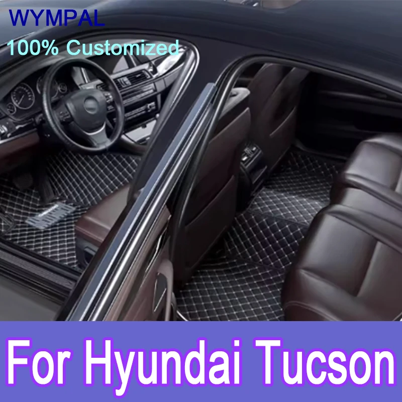 

Luxury Custom Automotive Car Floor Mats For Hyundai Tucson 2015 2016 2017 2018 Auto Luxury Leather Men Women Car Mats Full Cover
