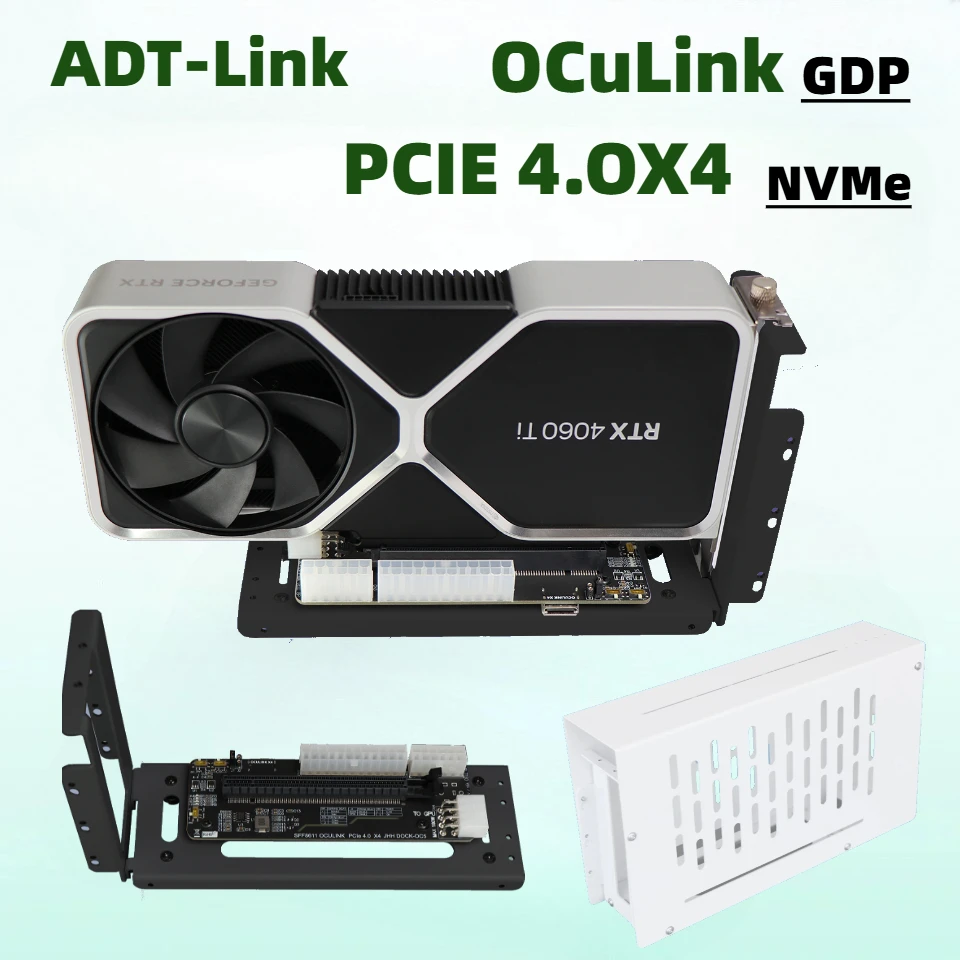 PCIe 4.0 OC4 Gen4x4 OCuLink Laptop External Graphics Card GPU Docking Station for M.2 NVMe to SFF-8611 OcuLink 4x eGPU Expansion