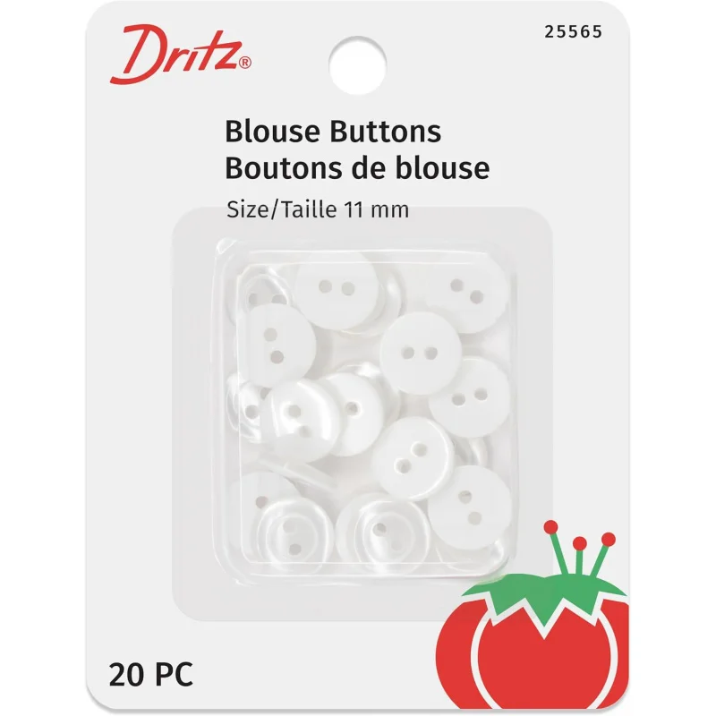 Camicetta, Perla Bianca, 11mm, 20 Pezzi Bottoni Camicia, Conteggio