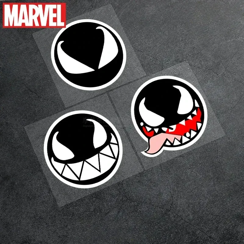 Marvel Cartoon Venom Motorcycle Sticker Car Fuel Tank Mud Plate Motorcycle Off-Road Helmet Cover Scrtch Decal Monster Decoration