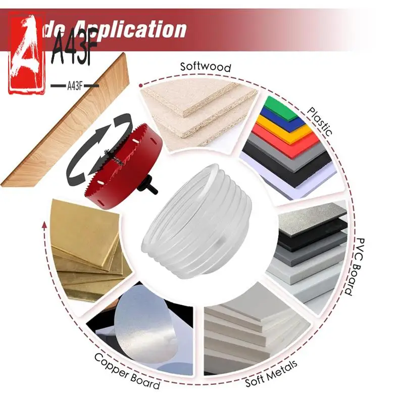 

A43F-6Inch Hole Saw With Dust Bowl For Recessed Lights,3/8In Hex Shank Mandrel Drill Dust Bowl For Drywall,Ceiling Drilling