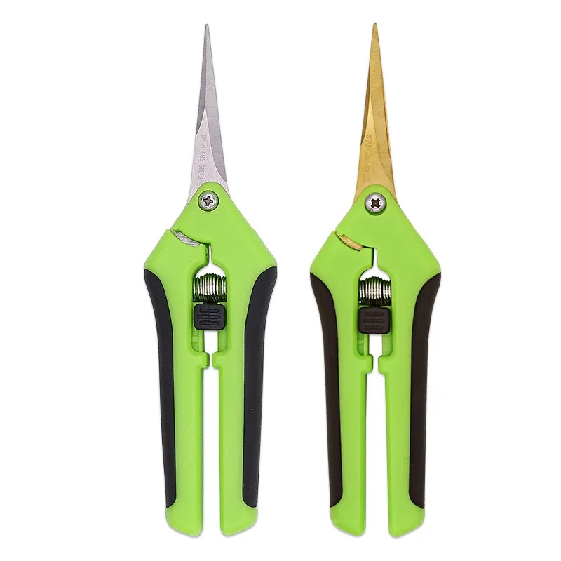 Stainless Steel Straight Head Pruning Shears Flower Shears Garden Shears, Garden Fruit Tree Scissors Garden Tools Cross-border