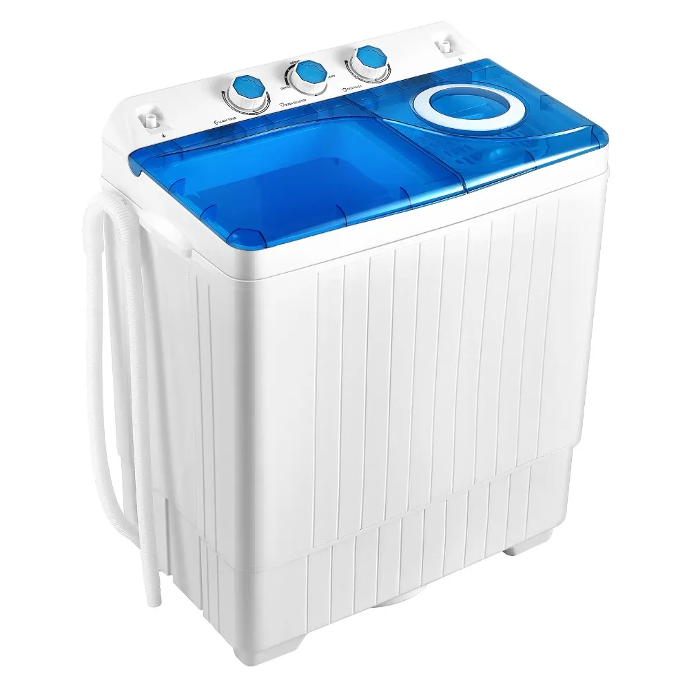 2024 New Portable Washing Machine, 26lbs Capacity 18 Lbs Washing 8 Lbs Spinning, W/Timer Control, Built-in Drain Pump