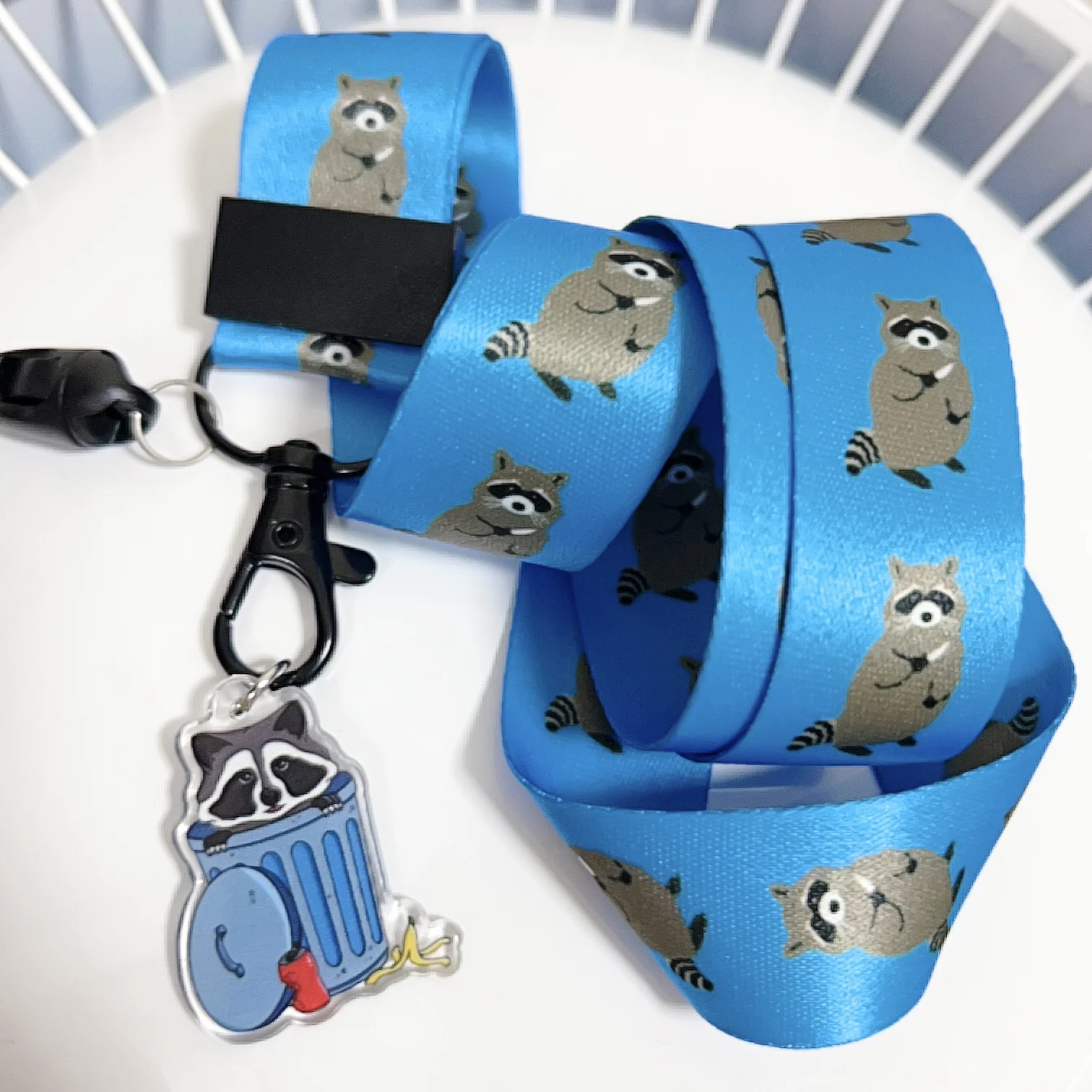 SZ cocoFree Raccoon Lanyard For Key Neck Strap Lanyard Card ID Badge Holder Key Chain Key Holder Hang Rope Key Rings Kid Gifts