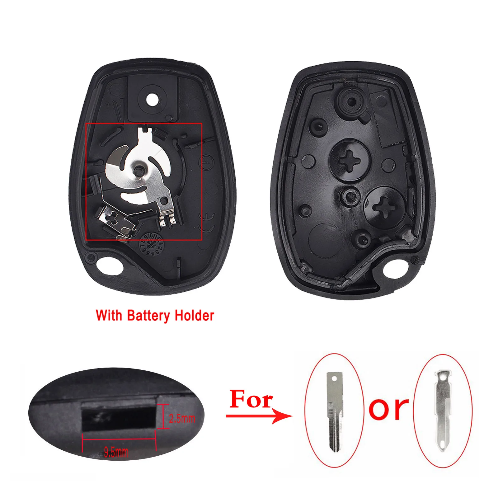 KEYYOU Remote Car Keyกรณีเชลล์สำหรับRenault Megane Modus Espace Laguna Duster Logan Clio KangooสำหรับNissan ALMERA 2 ปุ่มปุ่ม
