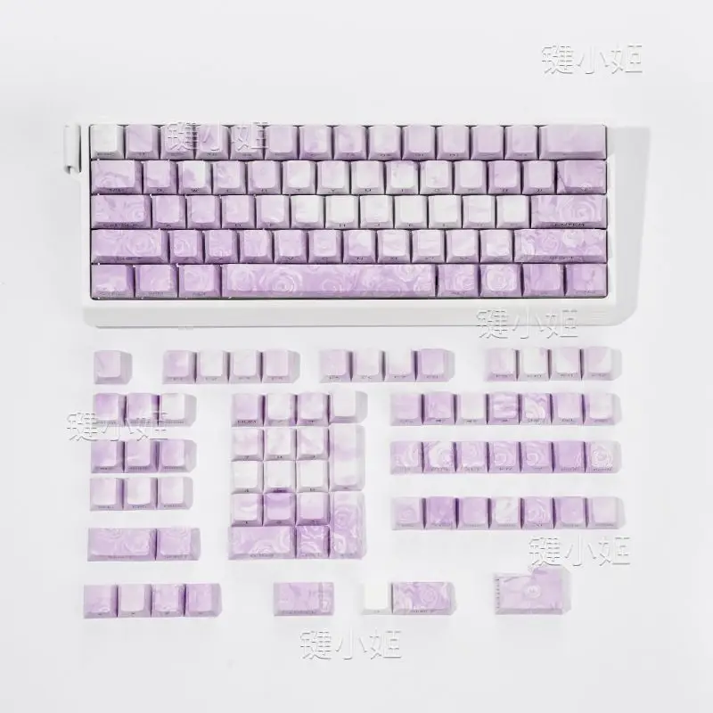 Rose Coast keycap side engraving light transmission personalized pbt five-sided sublimation original custom original factory