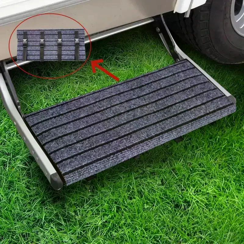 Motorhome Step Doormat Anti-skid Cuttable RV Step Stair Carpet Replacement Accessory for Custom RV Fit Camping