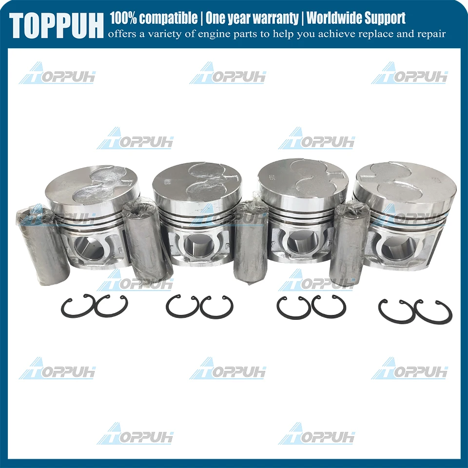 

(4 PCS) N844 For Shibaura Piston Set