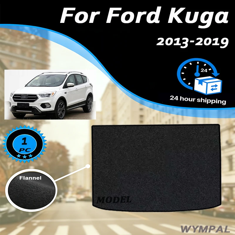 

Велюровые коврики для багажника Ford Kuga Коврики-вкладыши для пола автомобиля (черные) 2013-2019 гг., аксессуары для авто