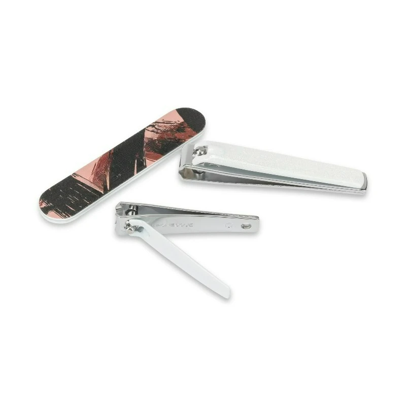 

Кусачки для ногтей и доска для маникюра: натуральный белый с шиммером и розовый