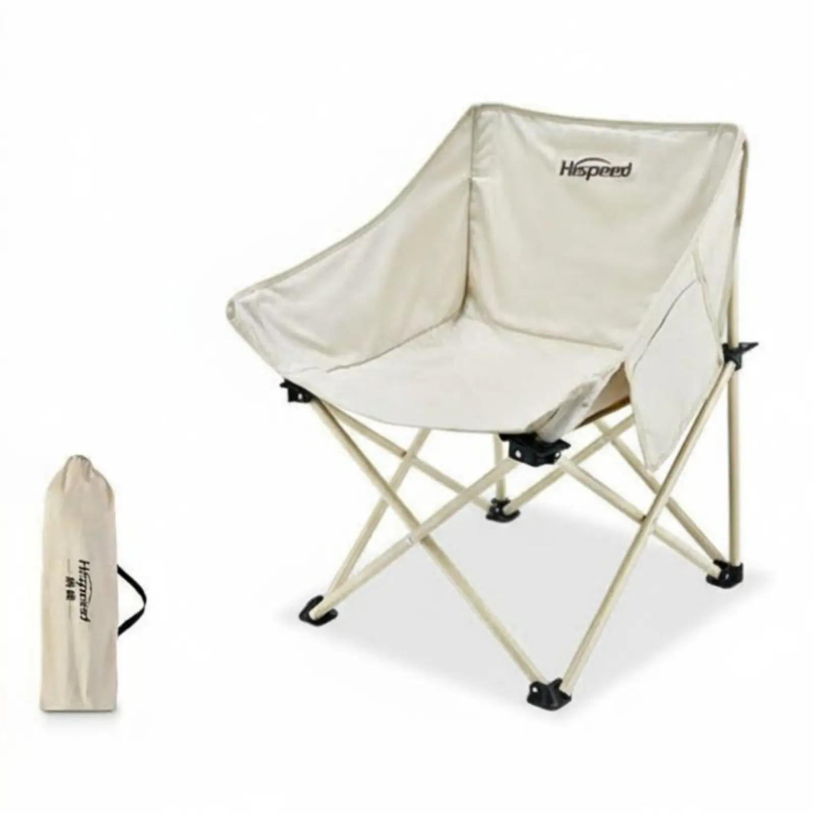 

Складное кресло-шезлонг Moon Lounger: легкое, простое в сборке, с устойчивой рамой для кемпинга, рыбалки, отдыха на природе и обедов на открытом воздухе