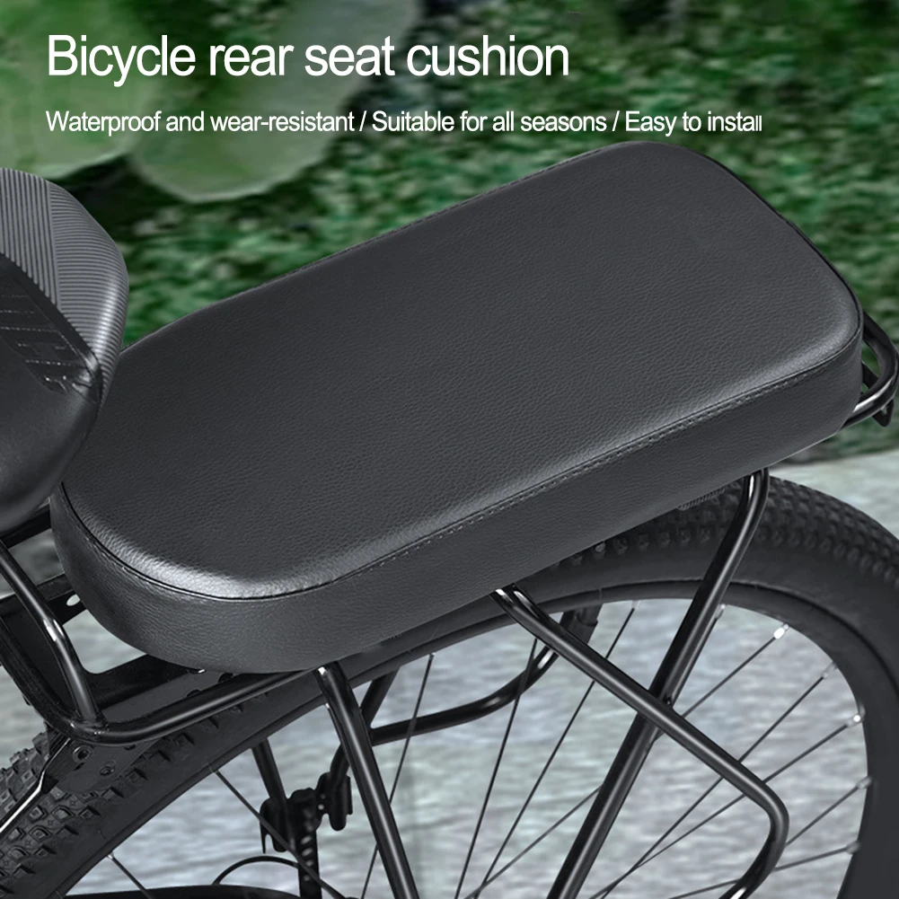 

Велосипедная подушка 32x15,5x4,5 см, короткая/длинная лента, утолщающая водонепроницаемая подушка заднего сиденья, аксессуары для велосипедного седла