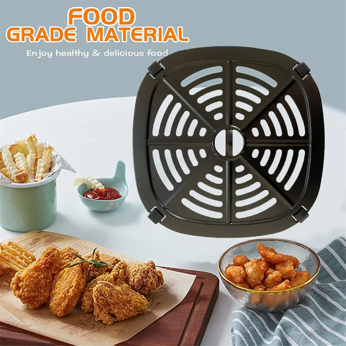 Air Fryer Grill Crisper Tray for Dash 2.6QT Tasti-Crisp Digital Air Fryer with Air Fryer Rubber Feet