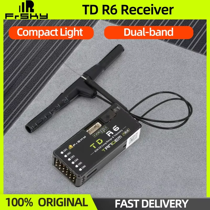 FrSky TD R6 Receiver RX 2.4GHz/900M Dual Frequency Multi-Channel Receiver For RC Remote Control Airplane Drone