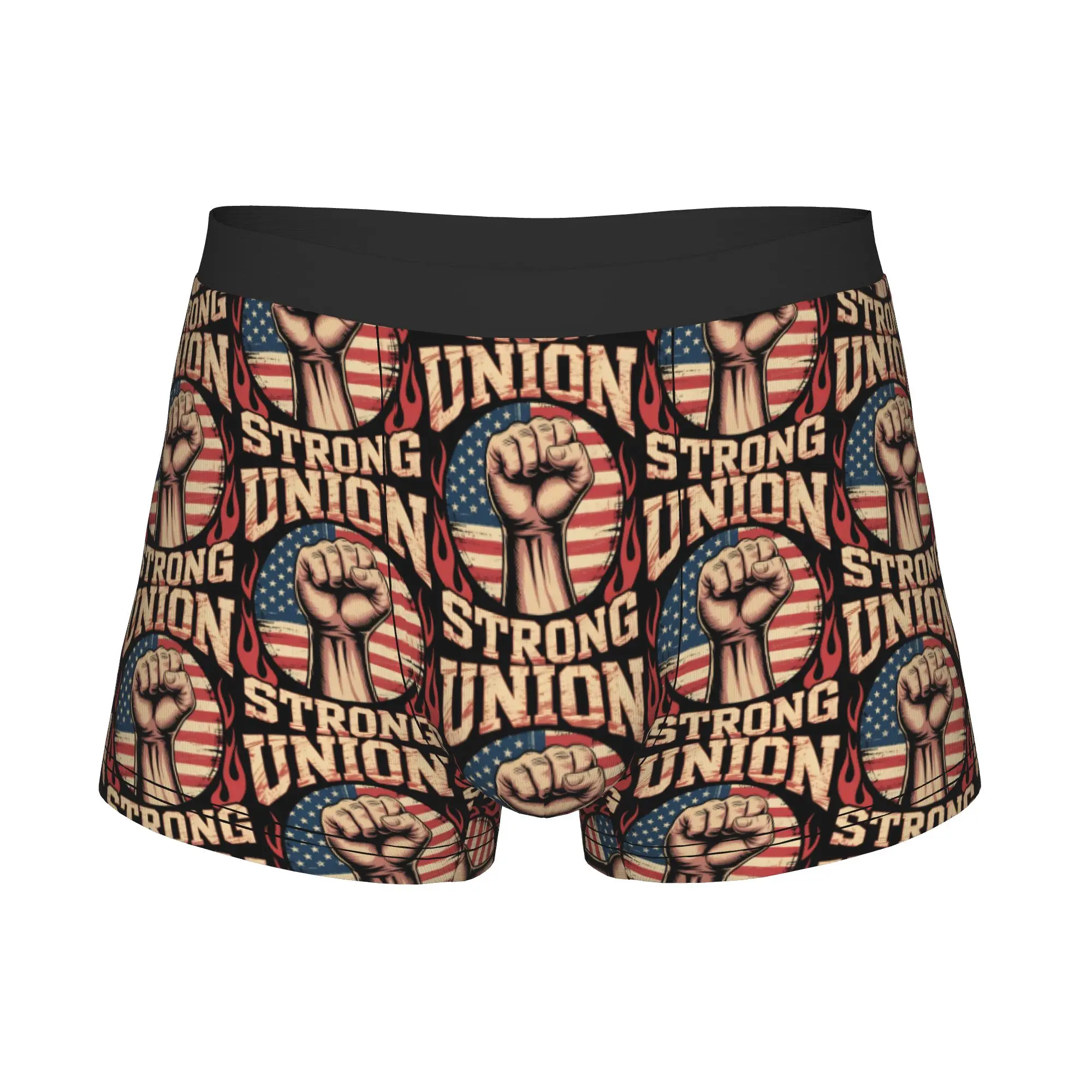 Union Strong Worker Labor Day  Labor Movement Underpants Breathbale Panties Man Underwear Ventilate Shorts Boxer Briefs view 3