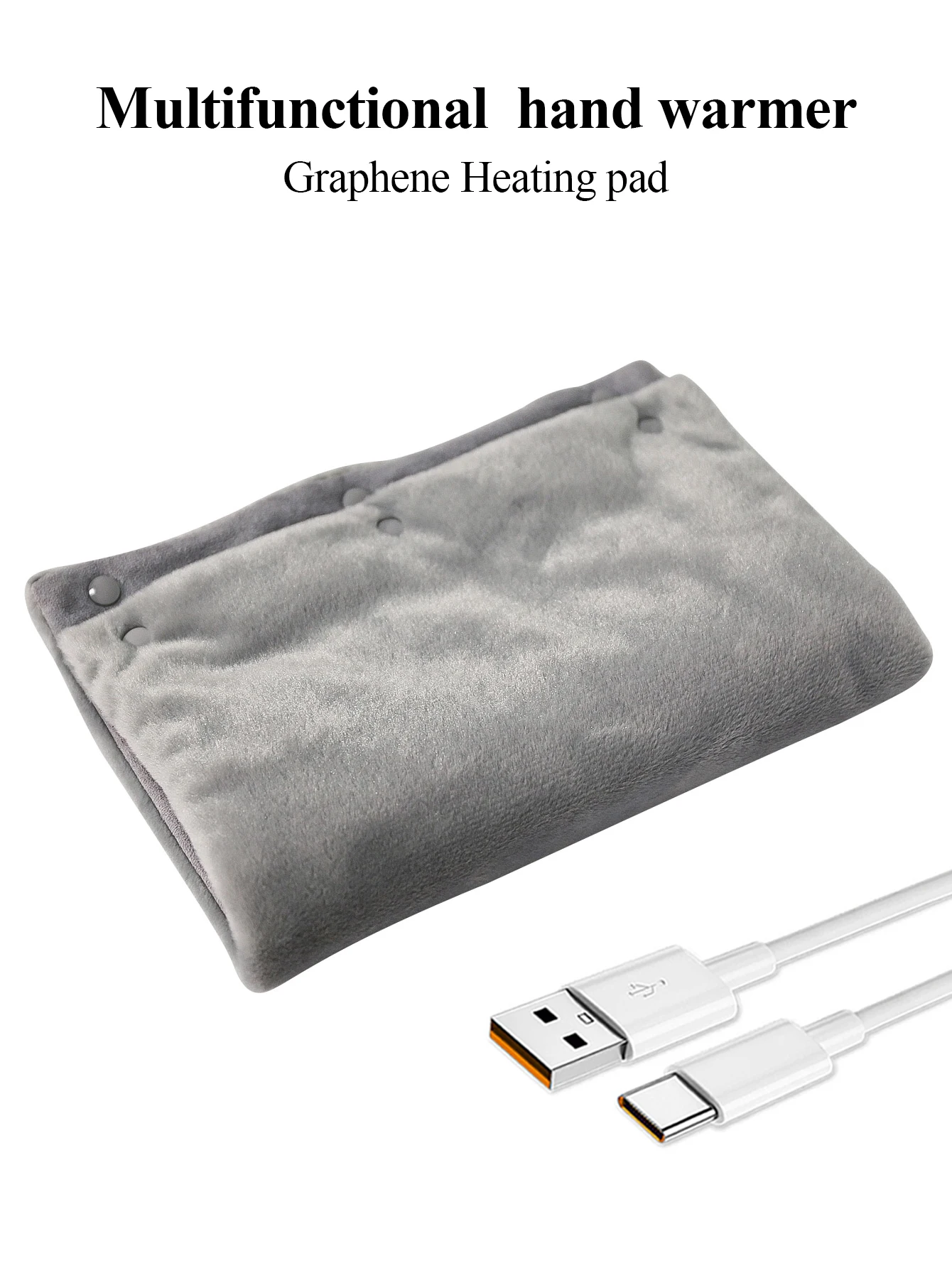 USB Thermostatic Hand Warmer for Winter Office and Home Use Shawl Warm Hands and Legs Short Velvet Fabric Heating Blanket