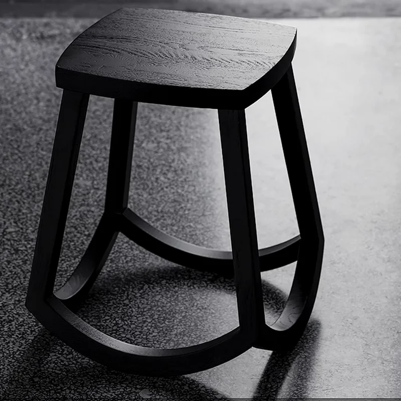 

Letter Stool Designer Simple Japanese-style Solid Wood Shoe Changing Stool Shelf Edge Bench Home Fashion New Flower Stand