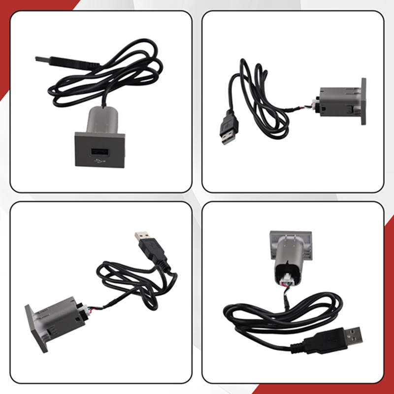 Carro USB Adaptador de Entrada para Ford Focus 2 Mk2 2009-2011, Audio Radio, U Disco, Tomada Flash, Cabo Interface, Acessórios de carro