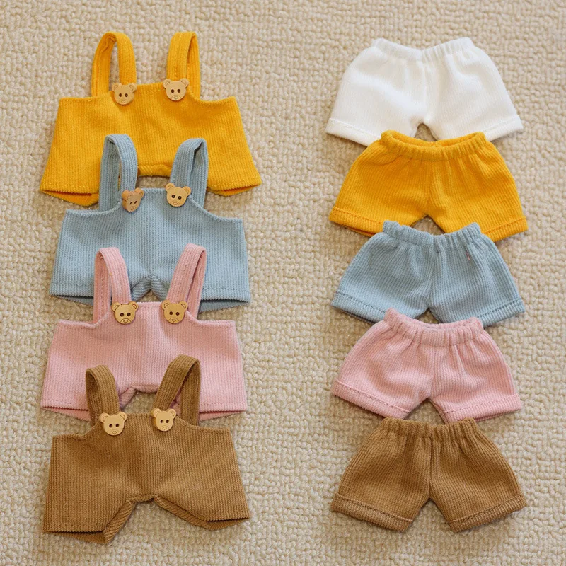 10 cm Anhänger Puppenhose, 15 cm Leader Dog Doll Hosenträgerhose, Baumwollpuppenpuppenkleidung, Shorts