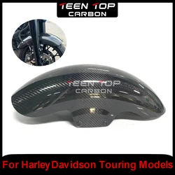 For Harley Davidson Touring Models Front Mudguard Motor Bike Real Carbon Fiber Front Fender For Harley Davidson 2009-2023