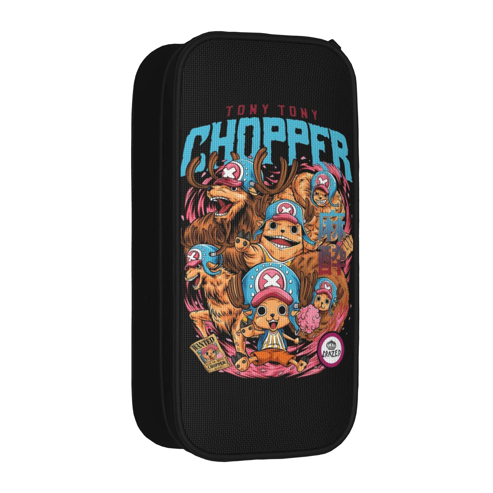 Tony Tony Chopper Federmäppchen, One Piece, Federmäppchen, Stifthalter für Schüler, Tasche mit großem Fassungsvermögen, für Schüler, Schule, Geschenkzubehör