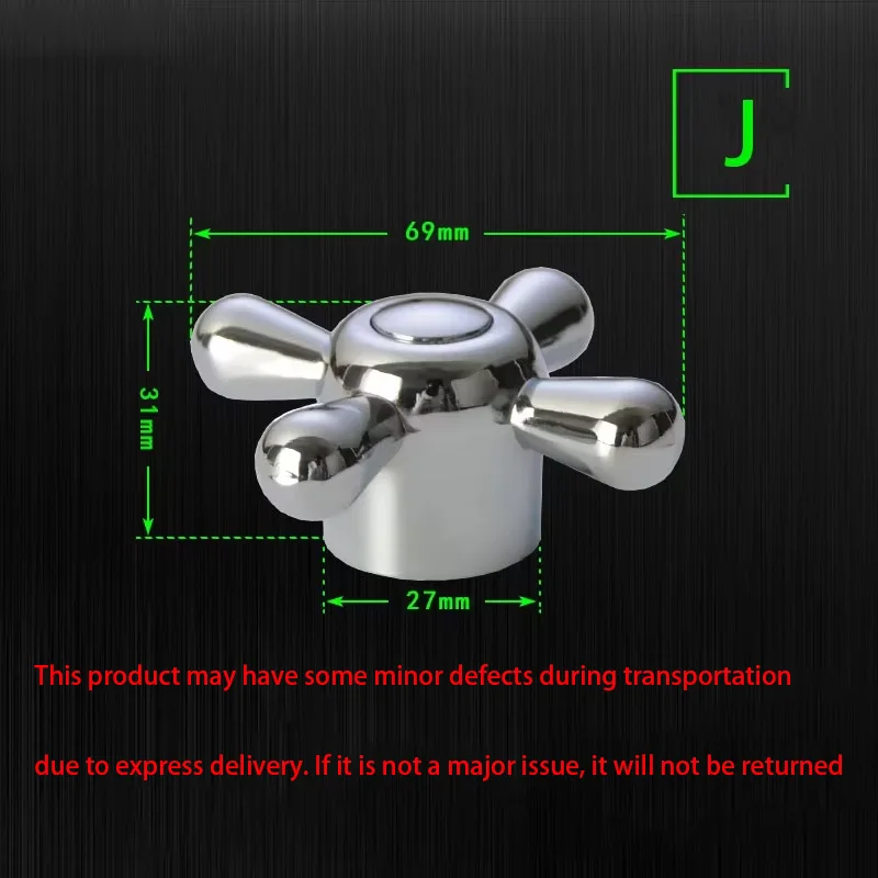 Hot Cold Faucet Switch Handle Kitchen Bathroom Accessories Chrome Plated Shower Basin Handwheel Mixer Tap Spool Repair Parts