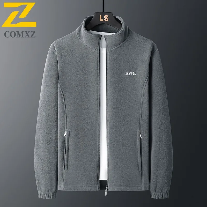 

COMXZ Urban Men Jacket Hiking Travel Thickened Warm Parka Minimalist Stand Collar Solid Color Design Lightweight Winter Clothing