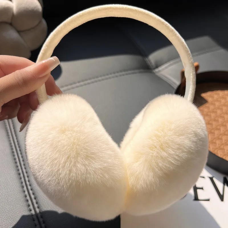 Cute Fluffy Winter Earmuffs for Women, Warm and Frost - Proof, Foldable Ear Warmers To Protect Ears.