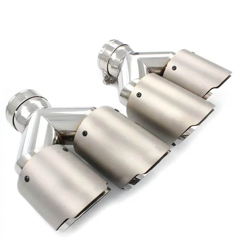 سيارة مزدوجة العادم Pipe63MM منفذ واحد اثنين من منفذ الحلق أنبوب الذيل