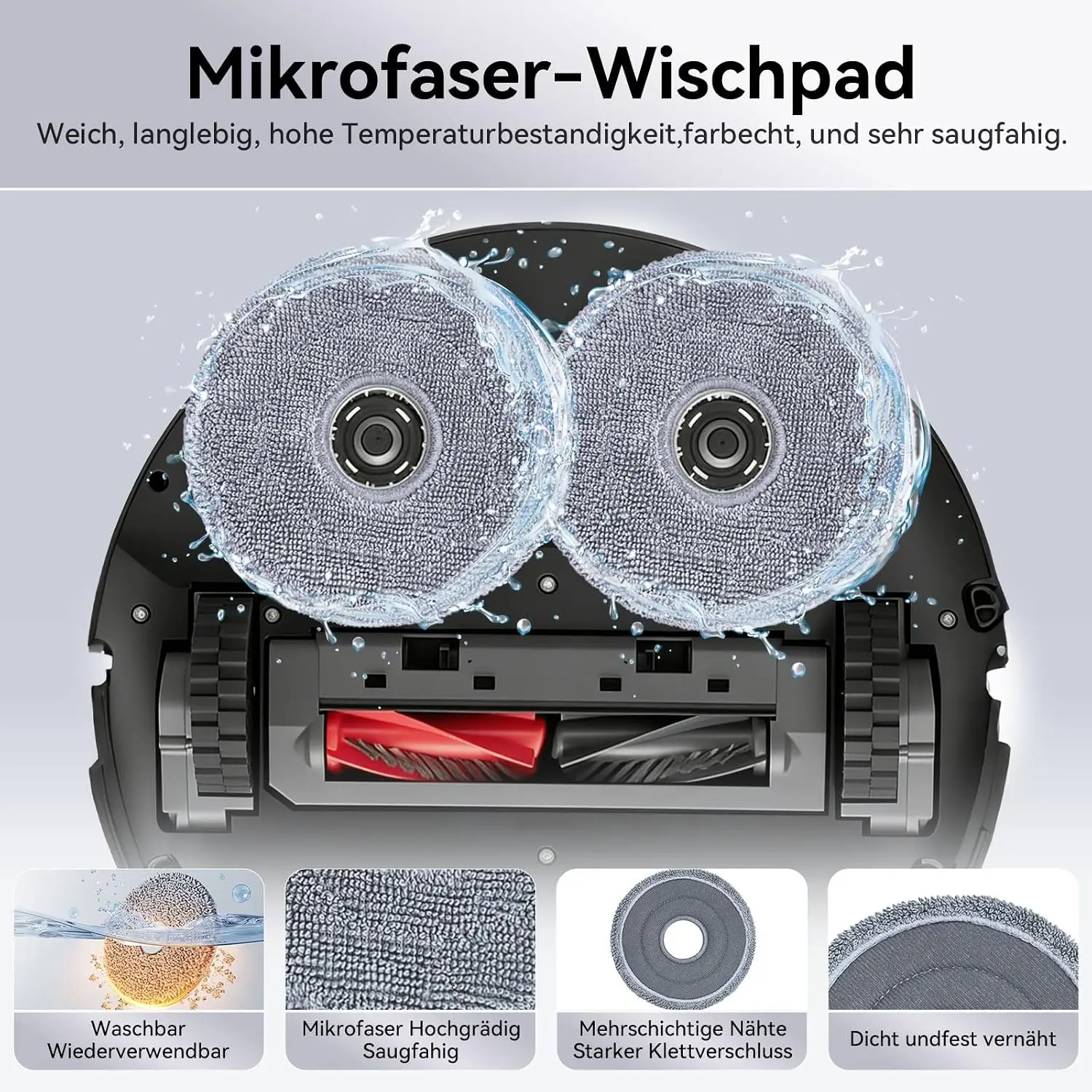 Für Roborock Qrevo Edge 2 Roboterstaubsauger Zubehör Hauptbürste Seitenbürste Wischtuch Hepa-Filter Staubbeutel Ersatzteile – Detail 3