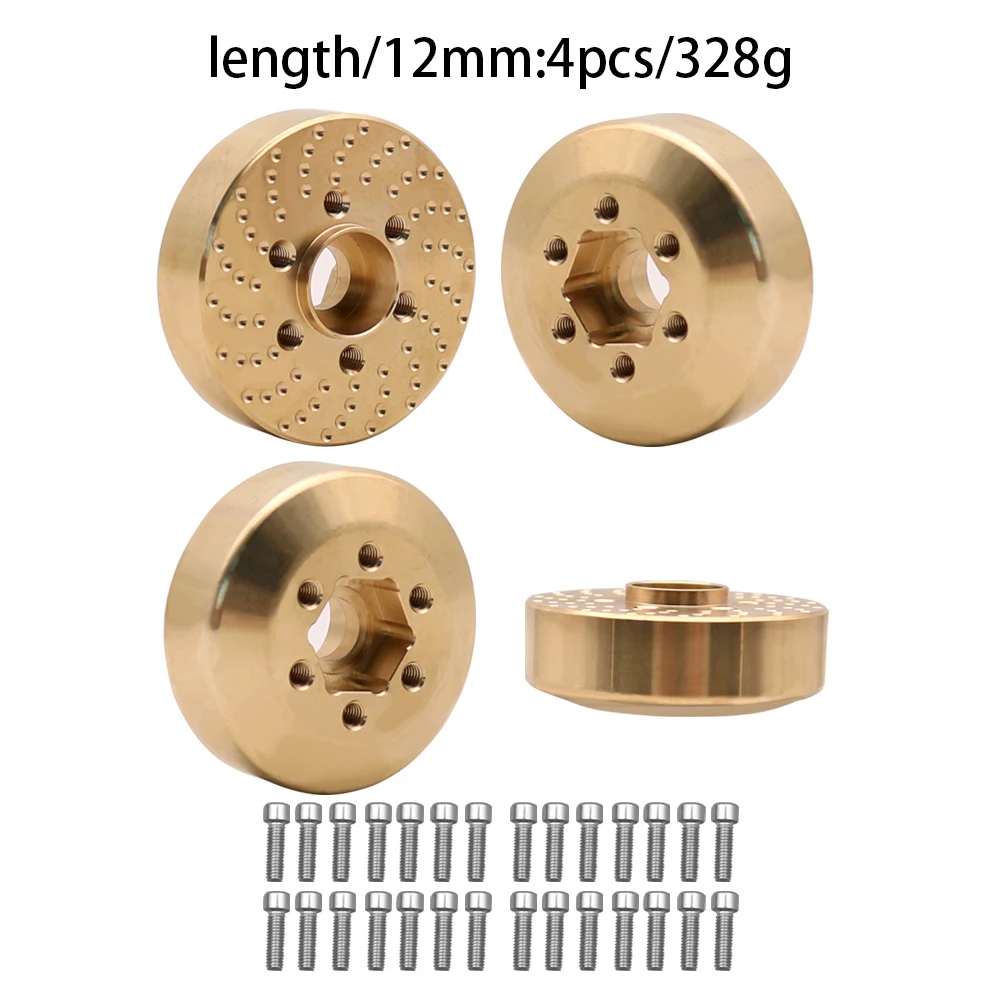 Messing-Rad-Sechskant-Nabenadapter für 1,9 2,2 Beadlock-Felge RC Crawler Car Axial SCX10 Capra TRX4 TRX6 Gewichte