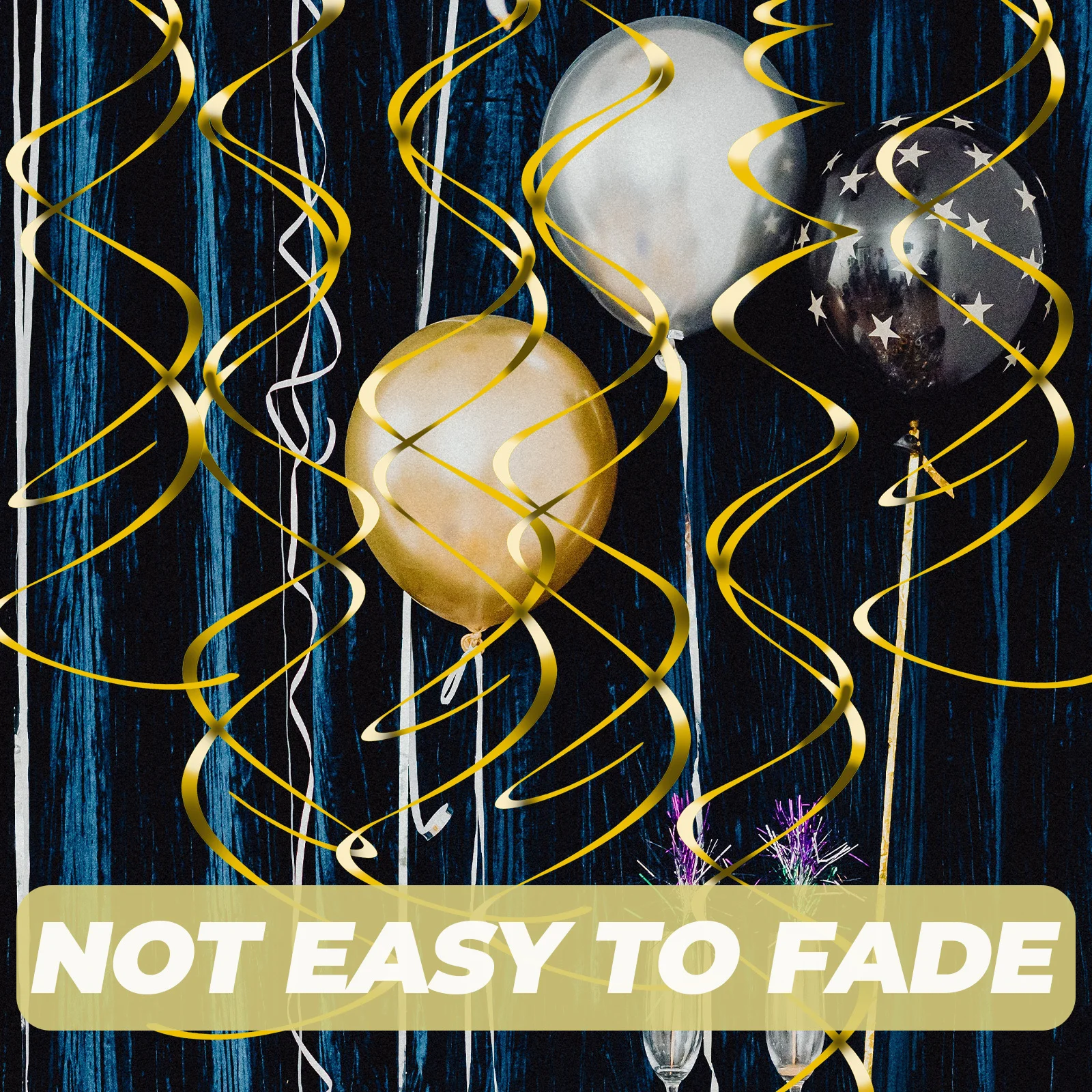 30 قطعة زينة دوامة معلقة دوامة ديكور سقف حفلة لحفلات الزفاف وأعياد الميلاد والتخرج وديكورات الاحتفال بالعام الجديد #5