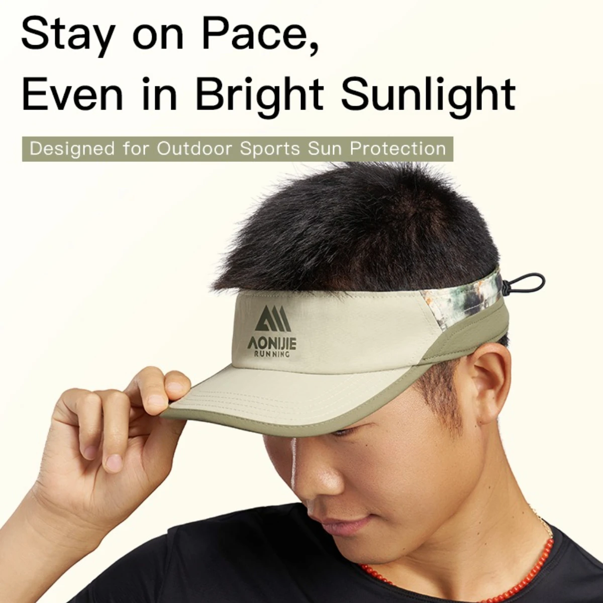 AONIJIE E4643 Lightweight Running Visor Cap Outdoor Marathon Trail Running Hat Breathable Sun Protection UV Shade Sports Cap