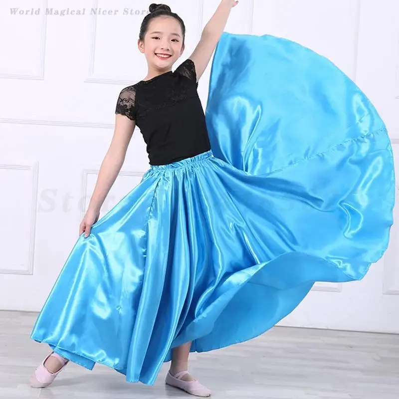 Kinder Performance Tanzkostüm Erwachsene Kinder Big Swing Ballett Bauchtanz Rock Gypsy Flamenco Tango Tänzerin Übungskleidung