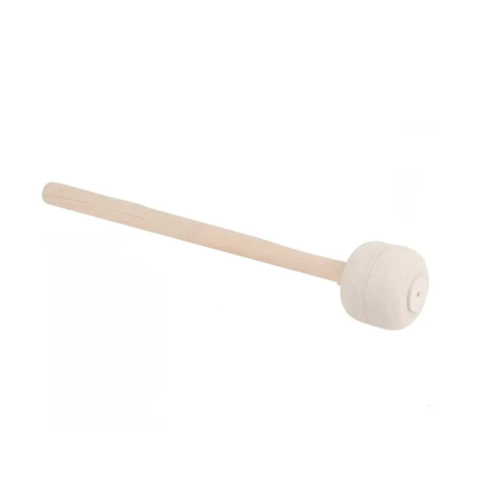 

1pc Wool Felt Head Drum Sticks Band Performances Wood Handle Drum Wooden Mallet Long Handle Marching Drum Wooden Drum Hammer