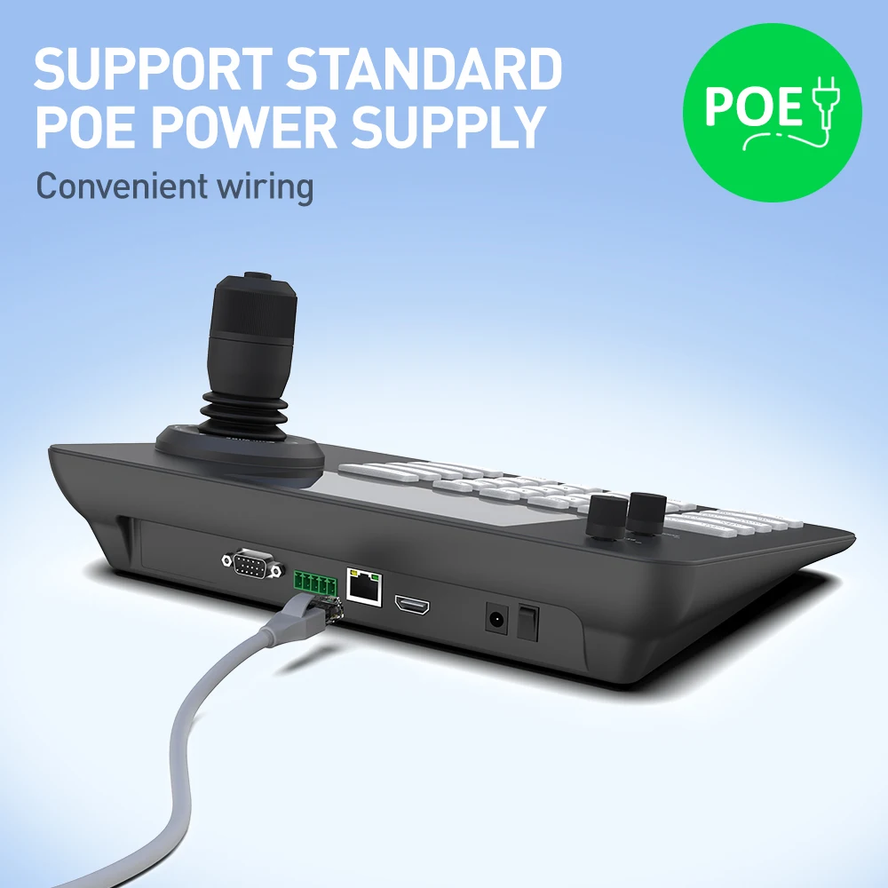 MYTECH Hot Sell Ptz Joystick Controller POE Power Supply for Broadcast Live Streaming