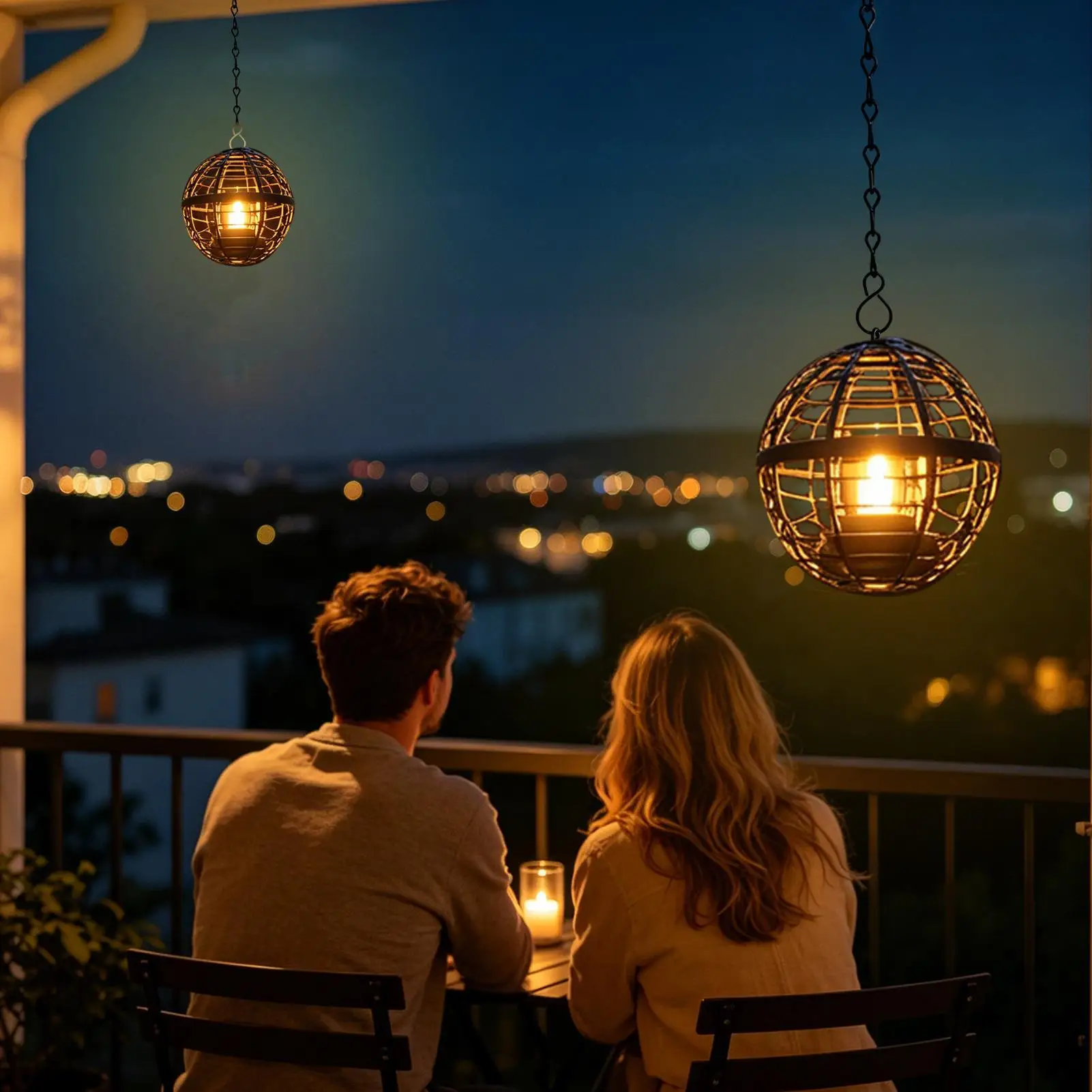 Solar Tealight Candle Outdoor Decorative Ball Cage Candle Holder Solar Powered Tealights For Porch Patio Garden Yard Farmhouse