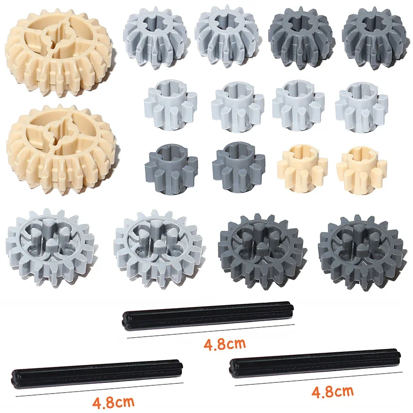 الملحقات التقنية MOC الطوب السائبة أحجام متعددة والعتاد عبر المحاور مجموعة متوافقة مع جميع العلامات التجارية اللبنات ألعاب تعليمية