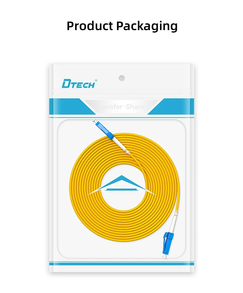 3PCS LC/UPC To LC/UPC Single Mode Single Core Optical Fiber Patch Cord LC To LC Jumper Cable